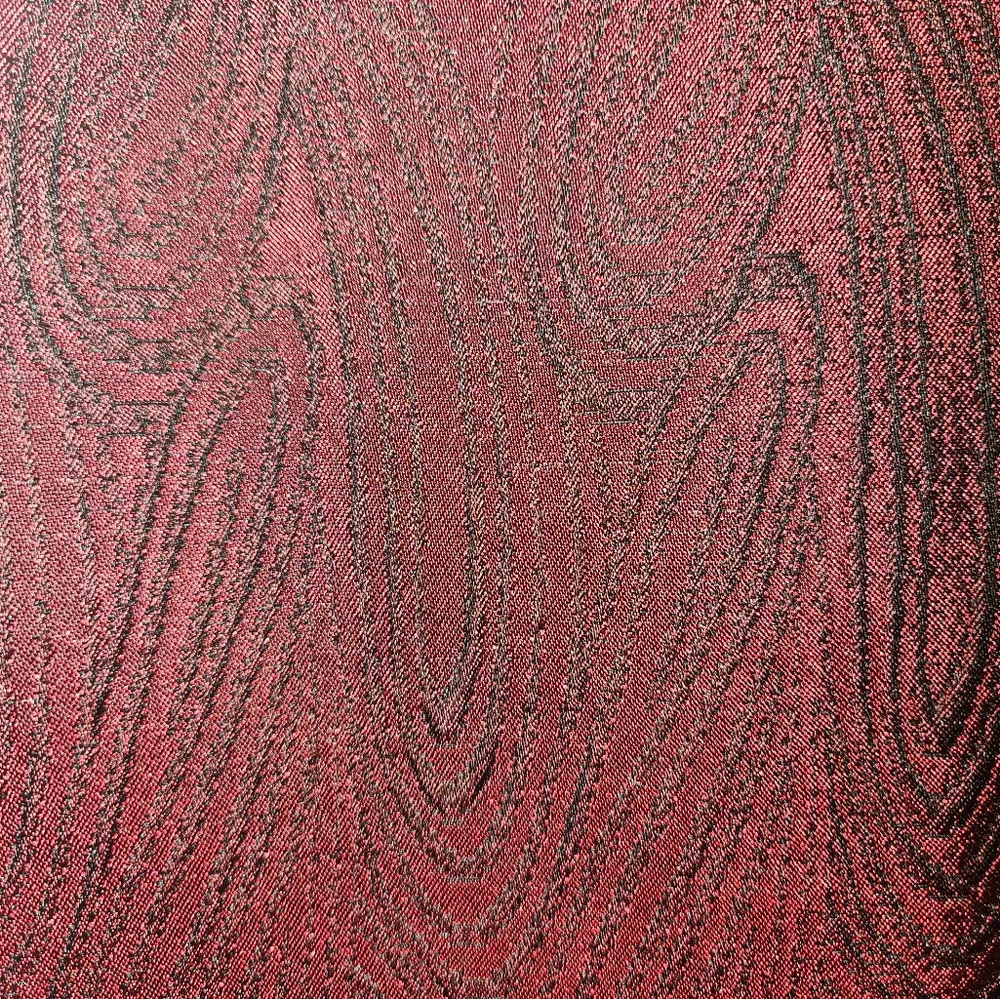Doncaster Dark Red Oxblood Burgundy Embellished Silky Pencil Skirt 8 EUC